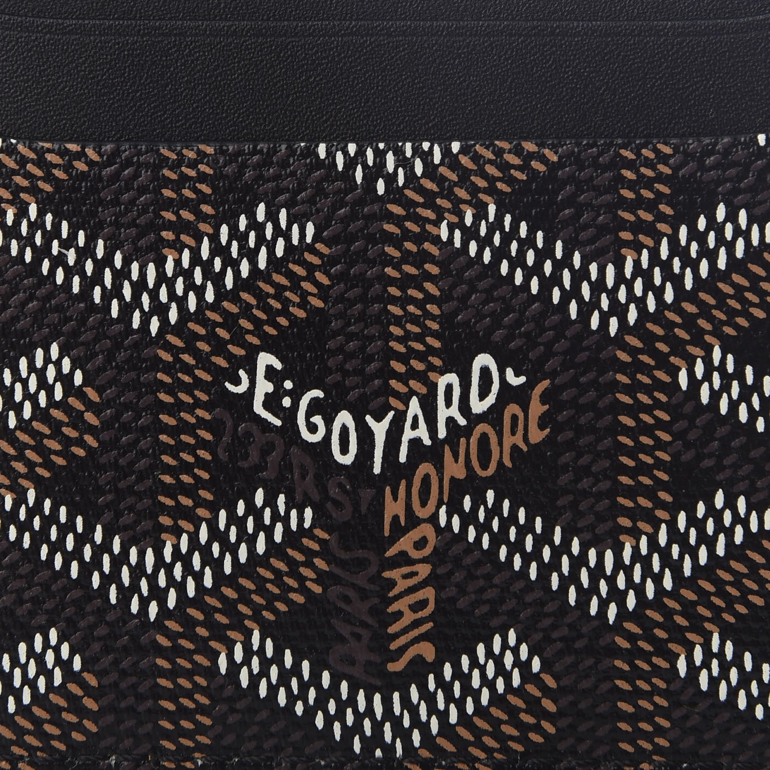 Goyard Goyardine Saint Sulpice Card Holder Black 6 of 7