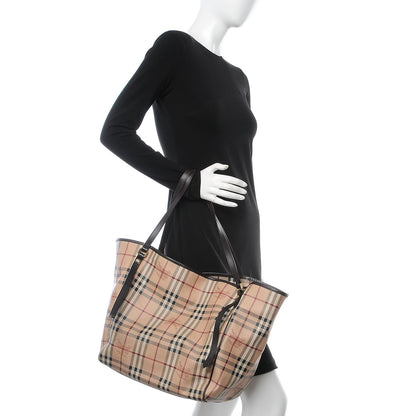 Burberry Haymarket Check Large Canterbury Tote Chocolate 2 of 9