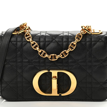 Christian Dior Calfskin Cannage Small Caro Bag Black 8 of 10
