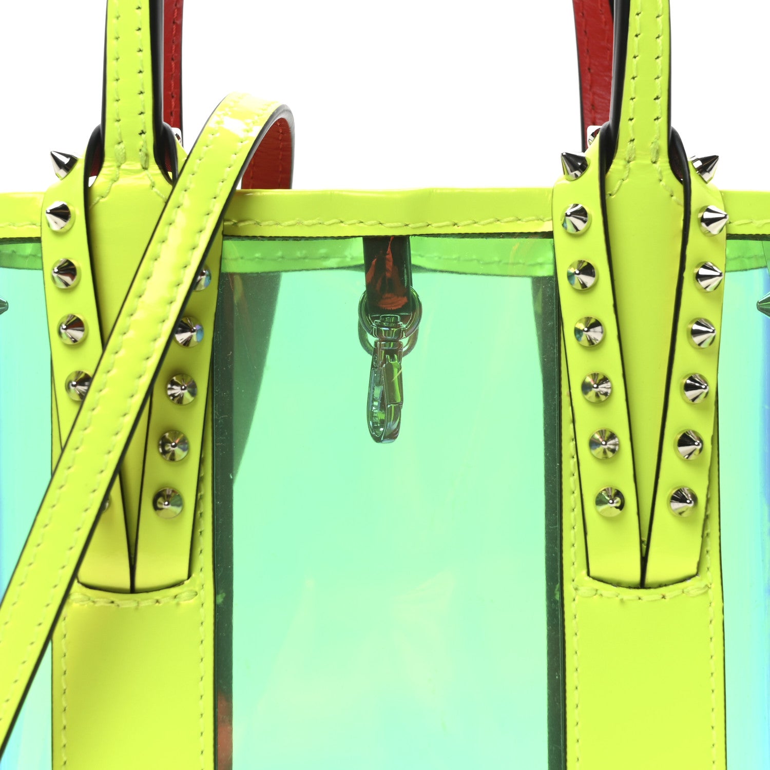 Christian Louboutin Patent Mini North South Cabata Tote Fluo Yellow 7 of 9