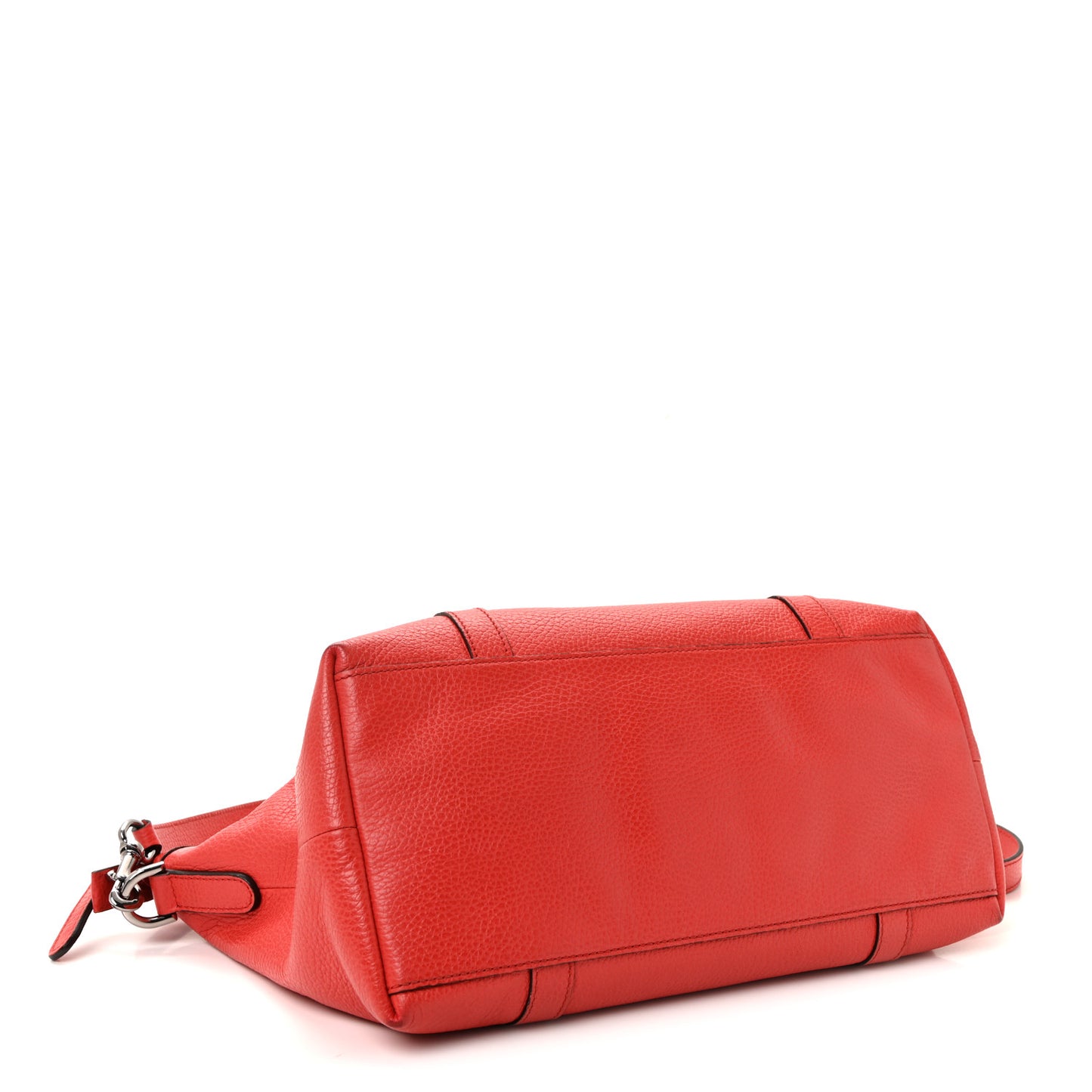 Pebbled Calfskin Medium GG Convertible Dome Satchel  Red