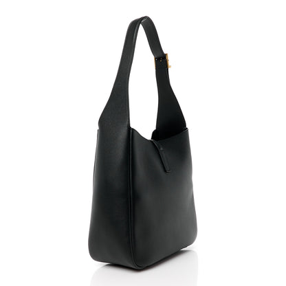 Saint Laurent Smooth Calfskin Small Le 5 A 7 Soft Hobo Black 3 of 9