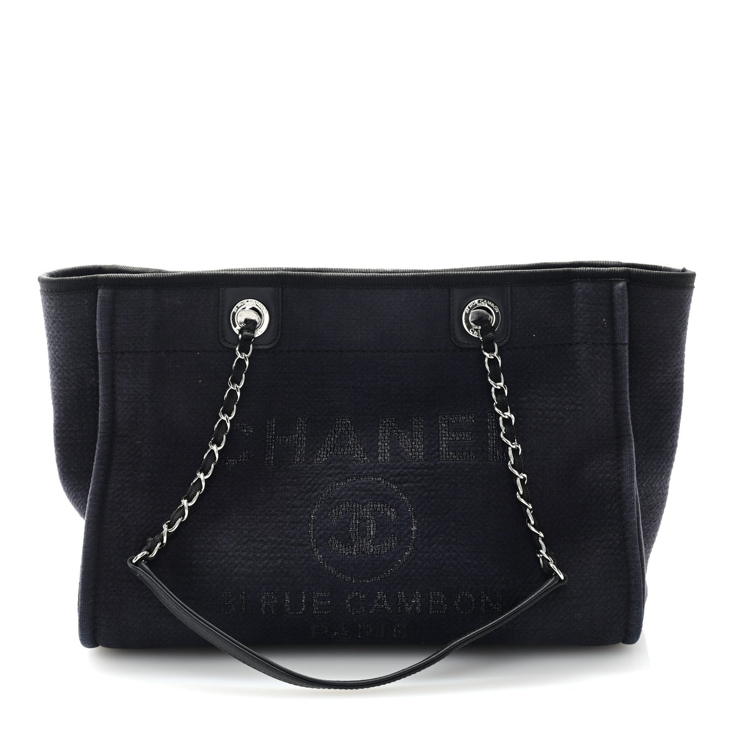 Mixed Fibers Small Deauville Tote Navy