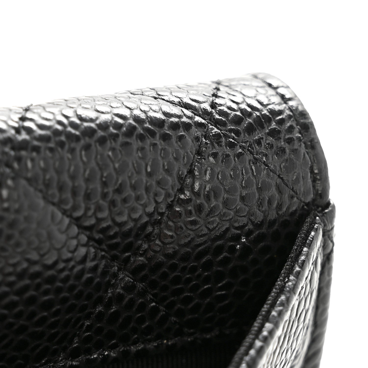 Chanel Caviar Quilted Flap Card Holder Wallet Black 9 of 11