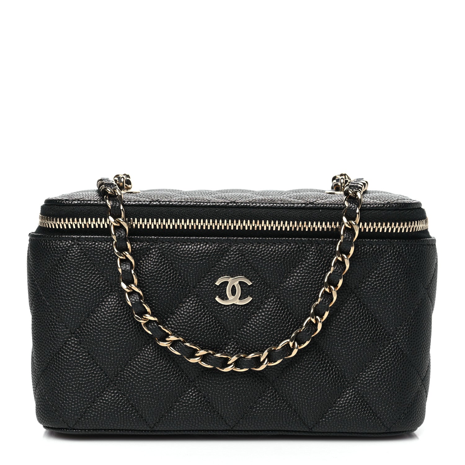 Chanel Caviar Quilted Small Vanity Case With Chain Black 1 of 11