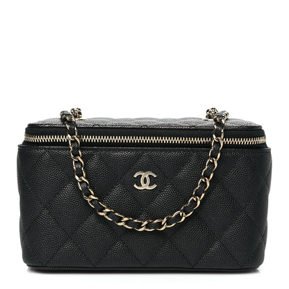 Chanel Caviar Quilted Small Vanity Case With Chain Black 1 of 11