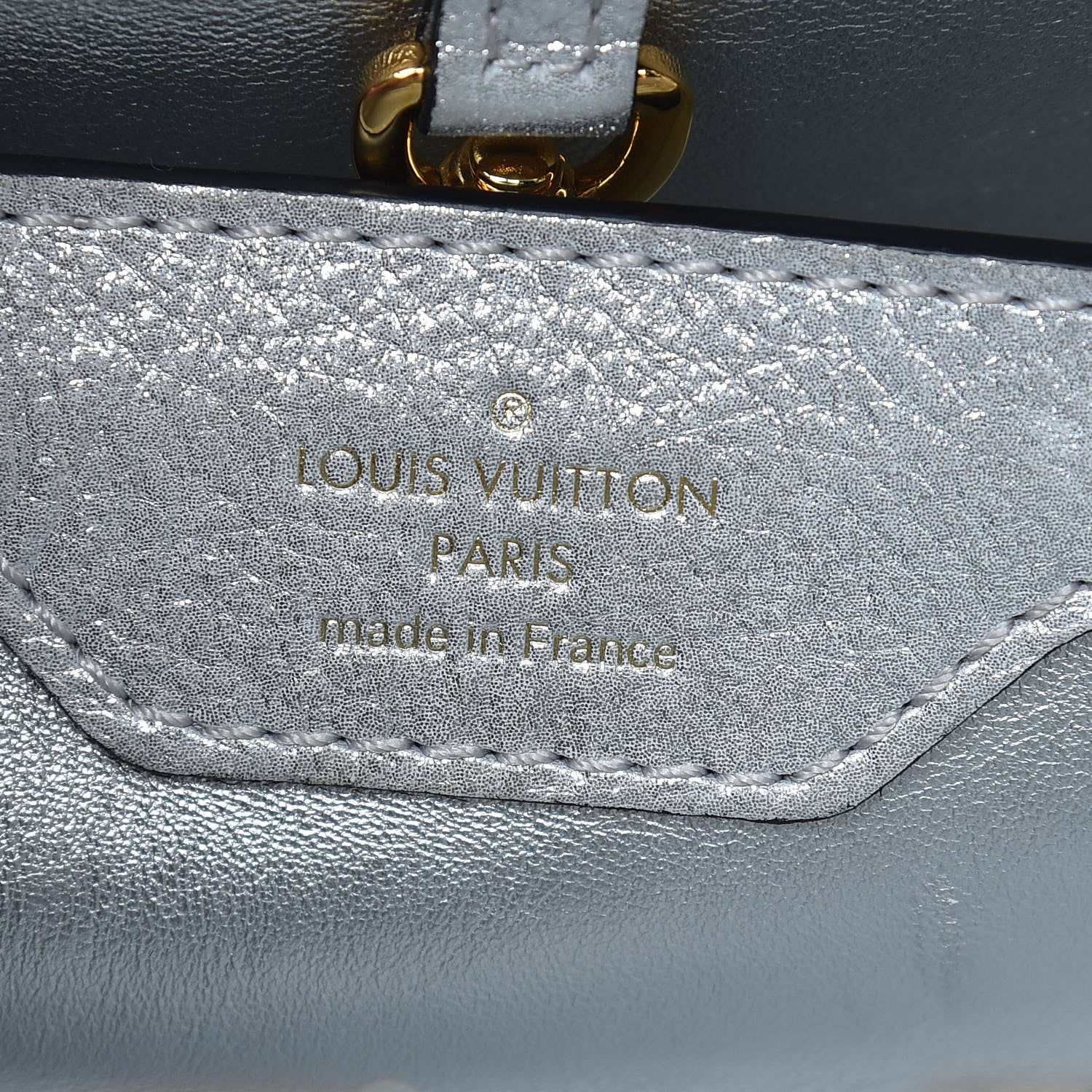 Louis Vuitton Metallic Taurillon Capucines BB Silver 6 of 11