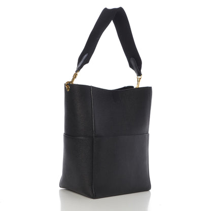 Celine Goatskin Sangle Bucket Bag Black 3 of 6