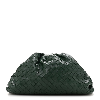 Bottega Veneta Nappa Maxi Intrecciato The Pouch Oversized Clutch Raintree 1 of 14