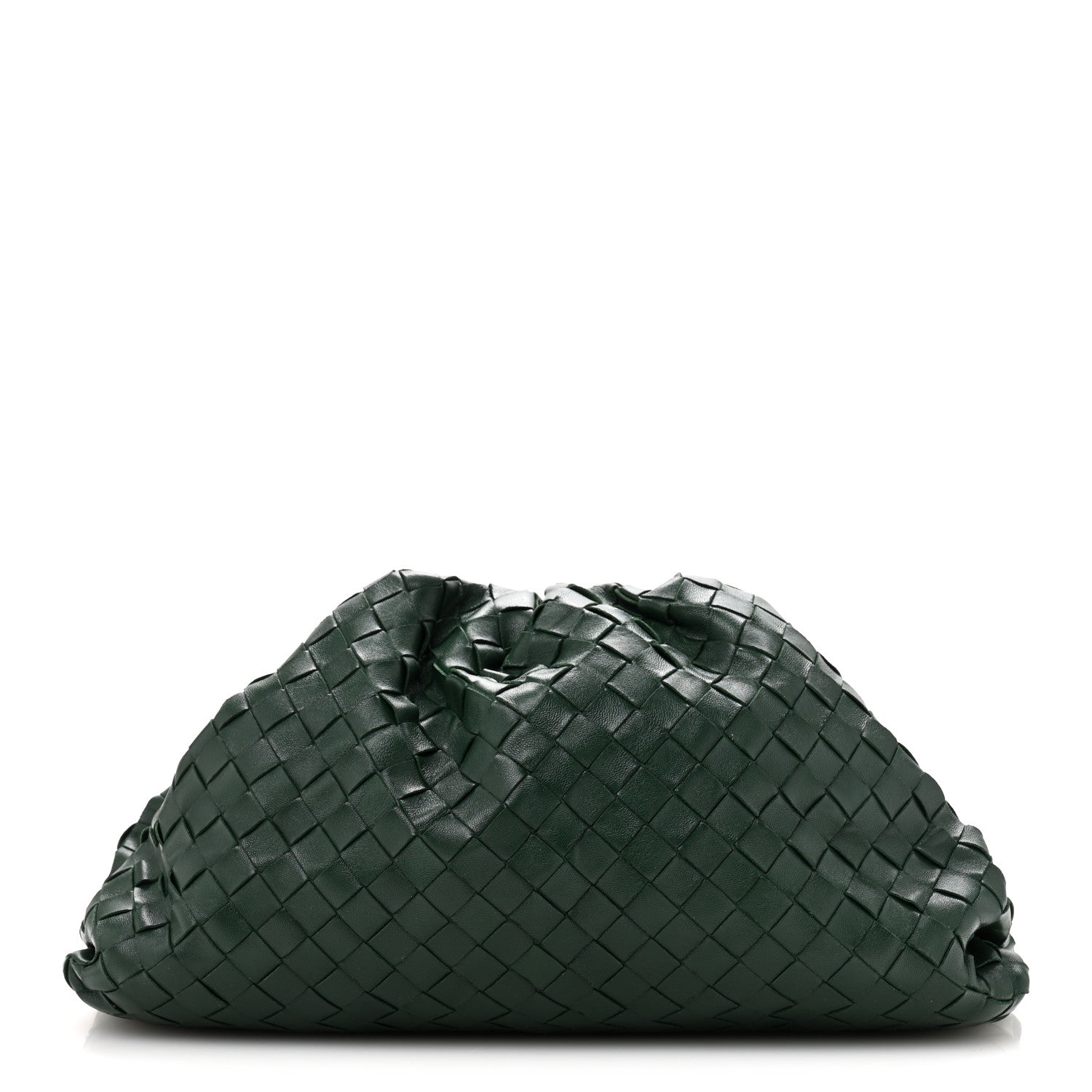 Bottega Veneta Nappa Maxi Intrecciato The Pouch Oversized Clutch Raintree 1 of 14
