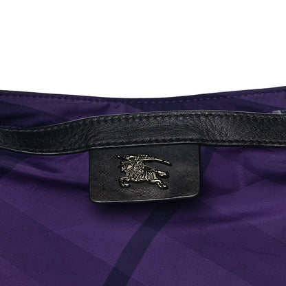 Burberry Nylon Check Small Buckleigh Packable Tote Regency Purple 8 of 13
