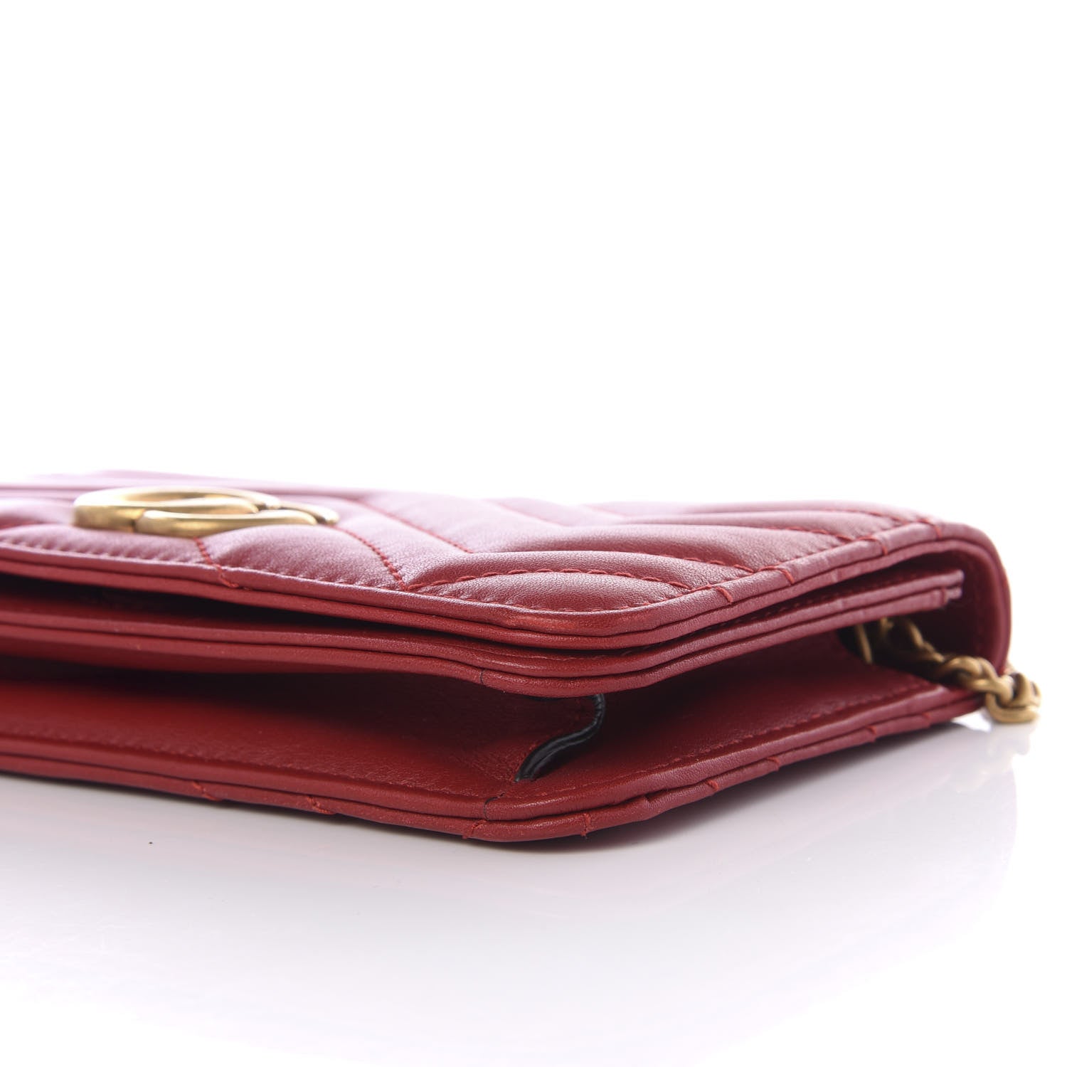 Gucci Calfskin Matelasse GG Marmont Mini Bag Hibiscus Red 7 of 9