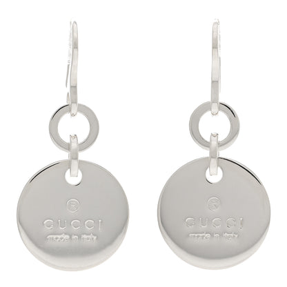 Gucci Sterling Silver Trademark Round Drop Earrings 1 of 5
