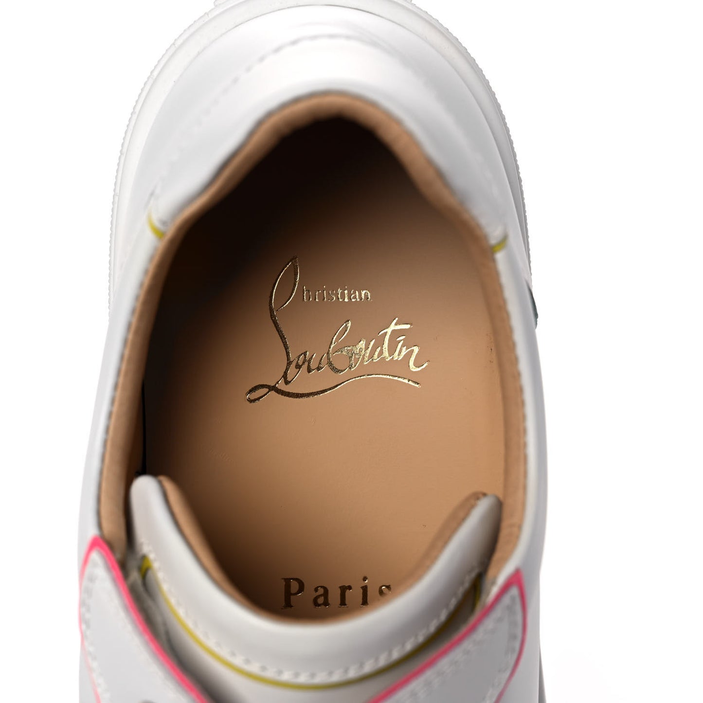 Calfskin Patent Vieirissima Flat Sneakers 37 White Multicolor