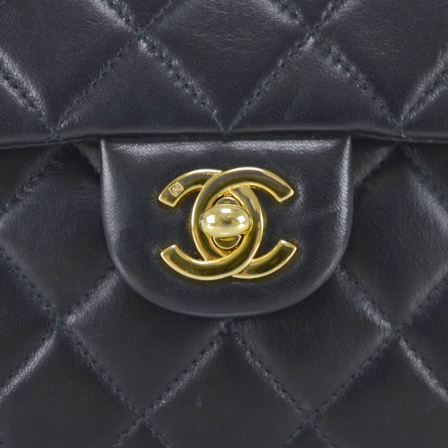 Chanel Lambskin Quilted Mini Flap Black 7 of 13