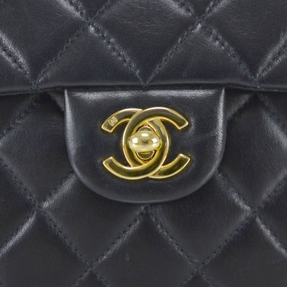 Chanel Lambskin Quilted Mini Flap Black 7 of 13