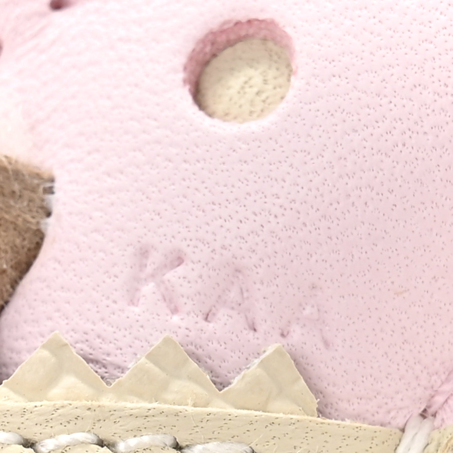 Milo Lambskin Epsom Shearling Budy Apic Charm Ecru Rose Darling