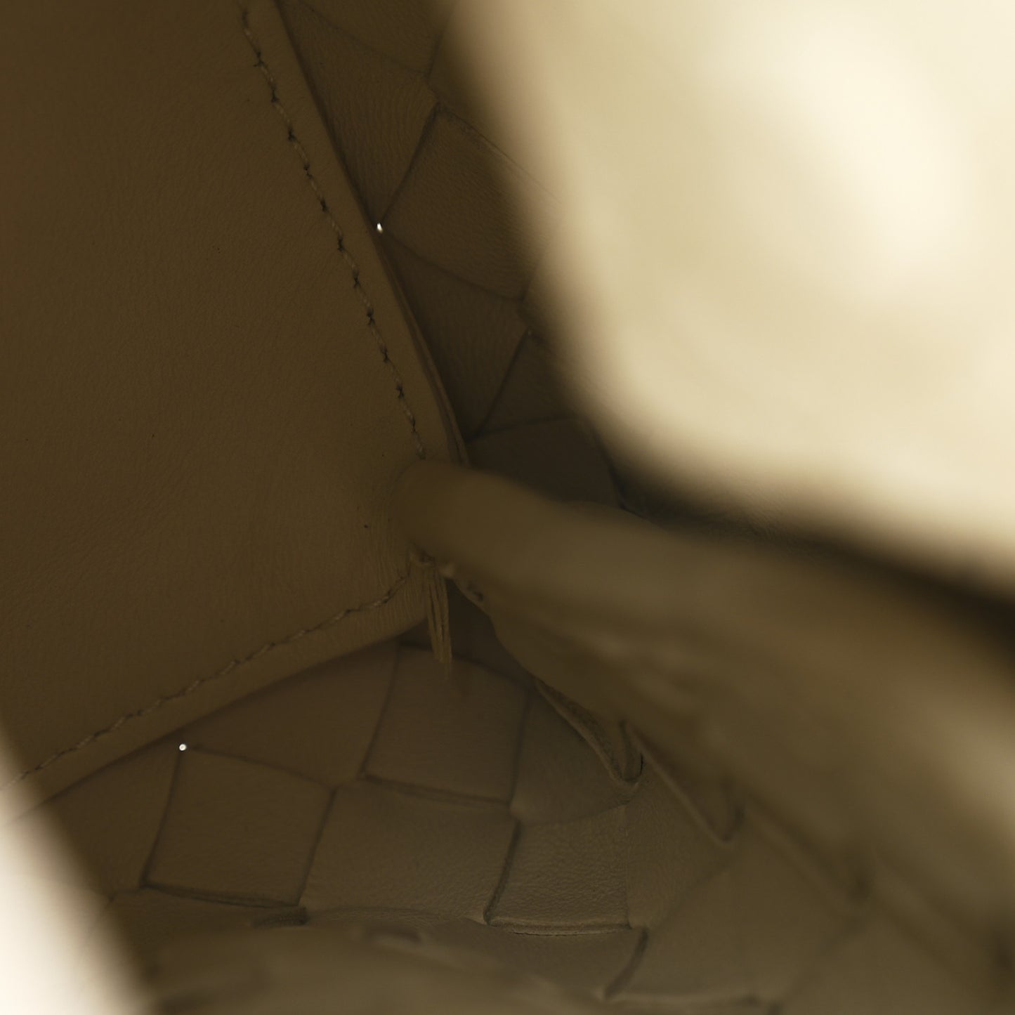 Nappa Intrecciato Small Parachute Shoulder Bag Sea Salt
