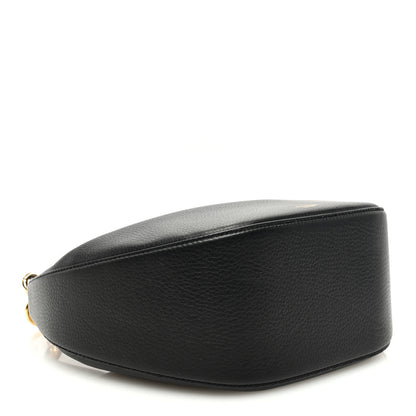 Valentino Garavani Grainy Calfskin Small Vlogo Moon Hobo Bag Black 4 of 9