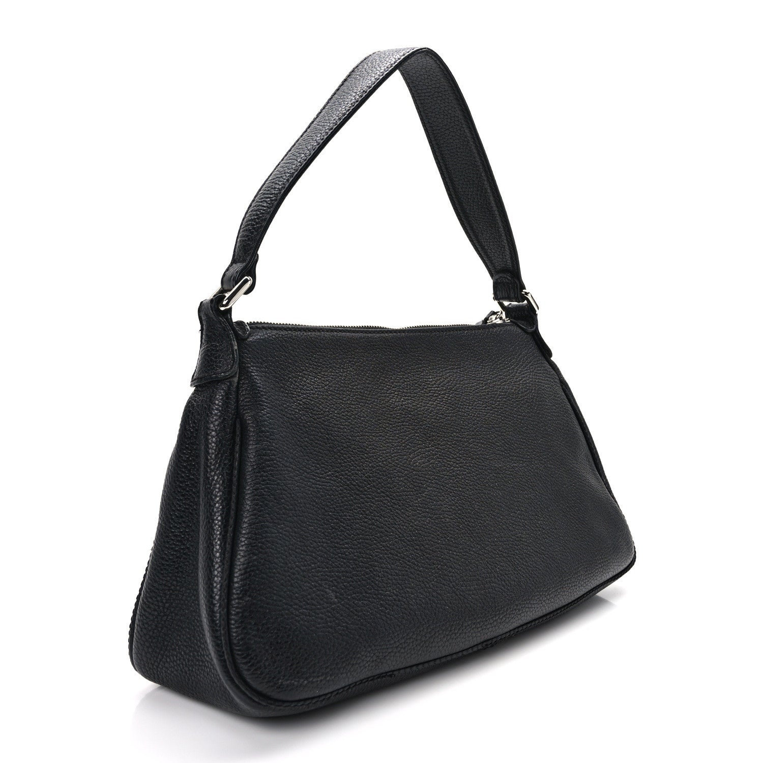 Chanel Grained Calfskin Tassel Shoulder Bag Black 3 of 12