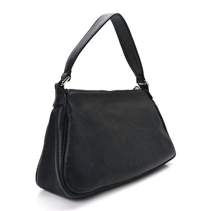 Chanel Grained Calfskin Tassel Shoulder Bag Black 3 of 12