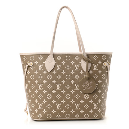 Louis Vuitton Empreinte Monogram Spring In The City Neverfull MM Kaki Beige Cream 3 of 10