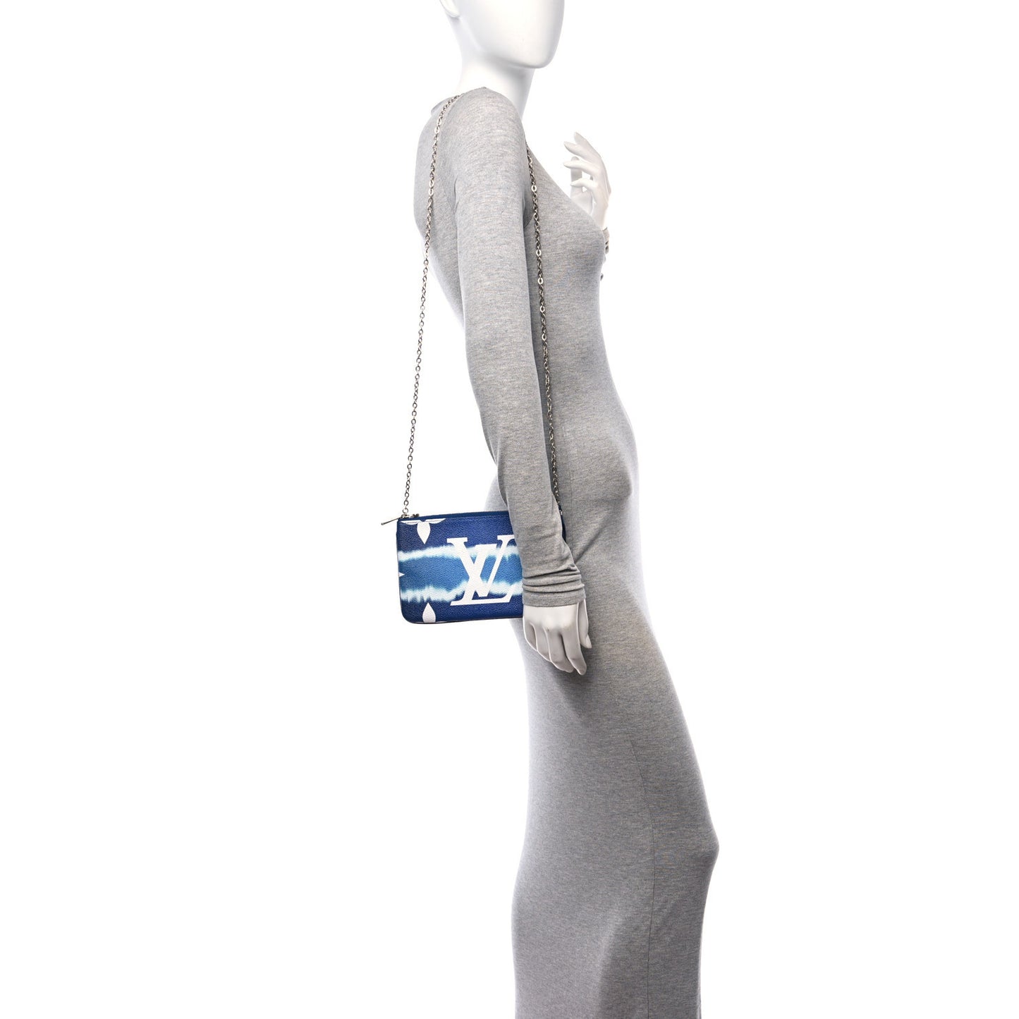 Monogram Giant Escale Double Zip Pochette Blue