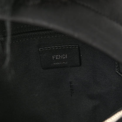 Fendi Nylon Vitello Dolce Goat Fox Fur Crocodile Monster Eyes Mini Backpack Black Sunflower 4 of 9