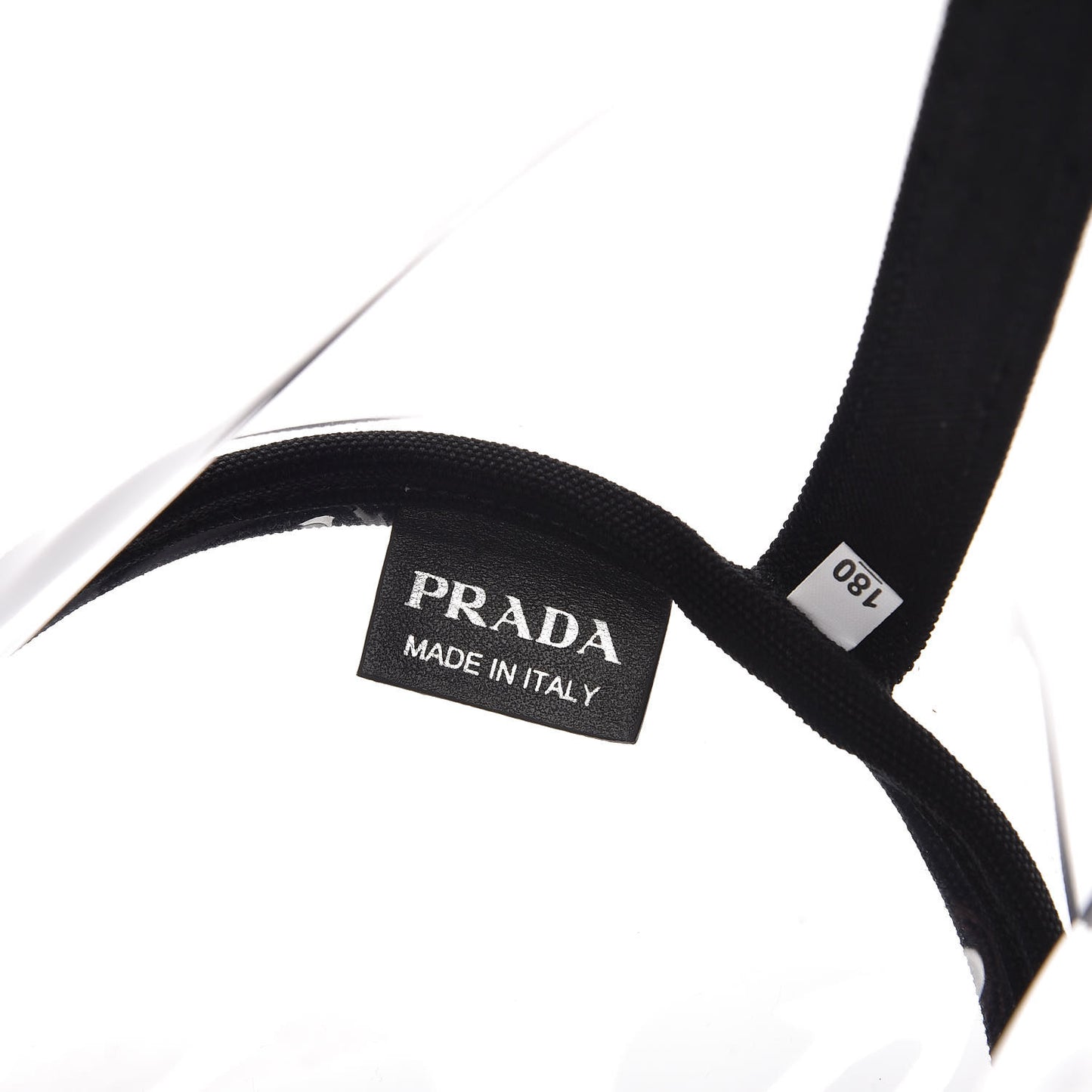 Plexiglass Calfskin Small Shopper Tote Black