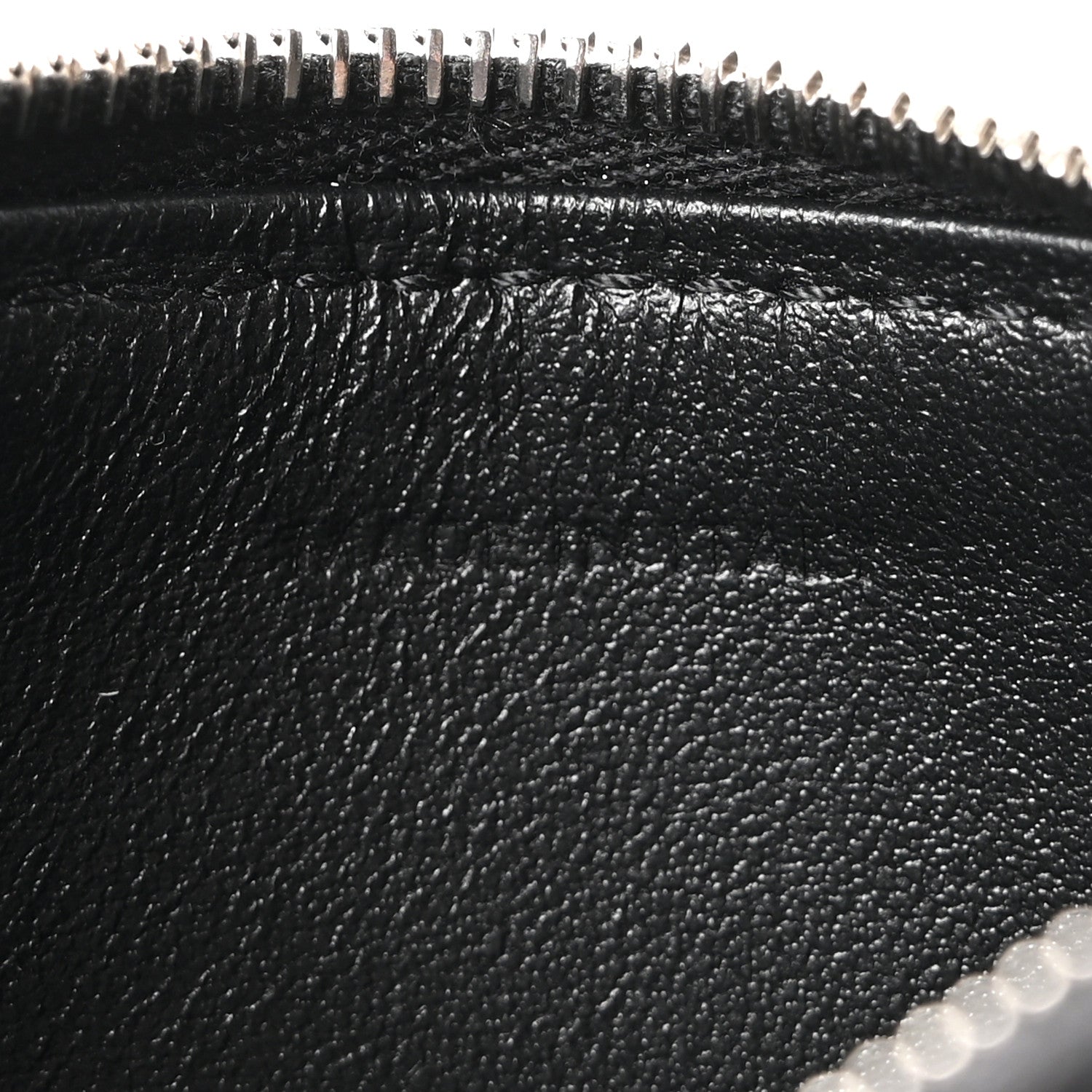 Celine Grained Calfskin Zipped Card Holder Black 7 of 8