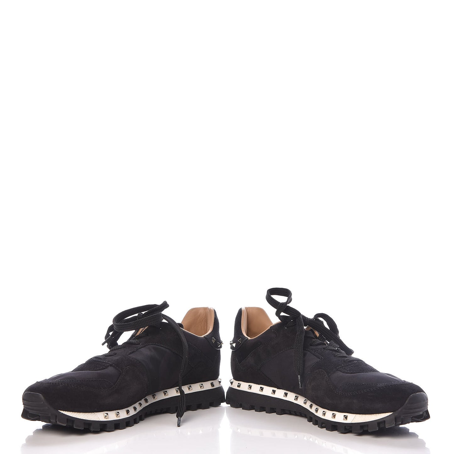 Suede Nylon Camouflage Womens Soul Rockstud Sneakers 39 Black