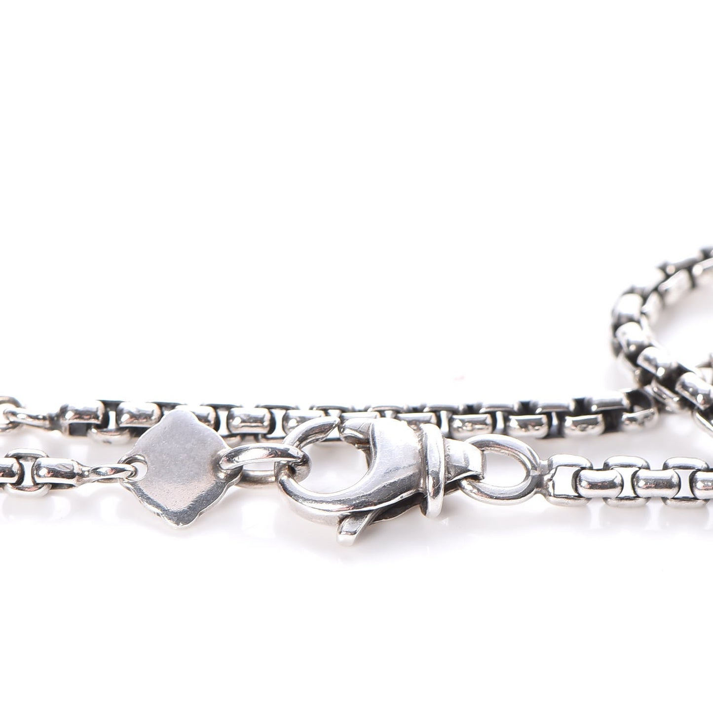 Sterling Silver 14K Yellow Gold Pearl Logo Station Necklace 16"