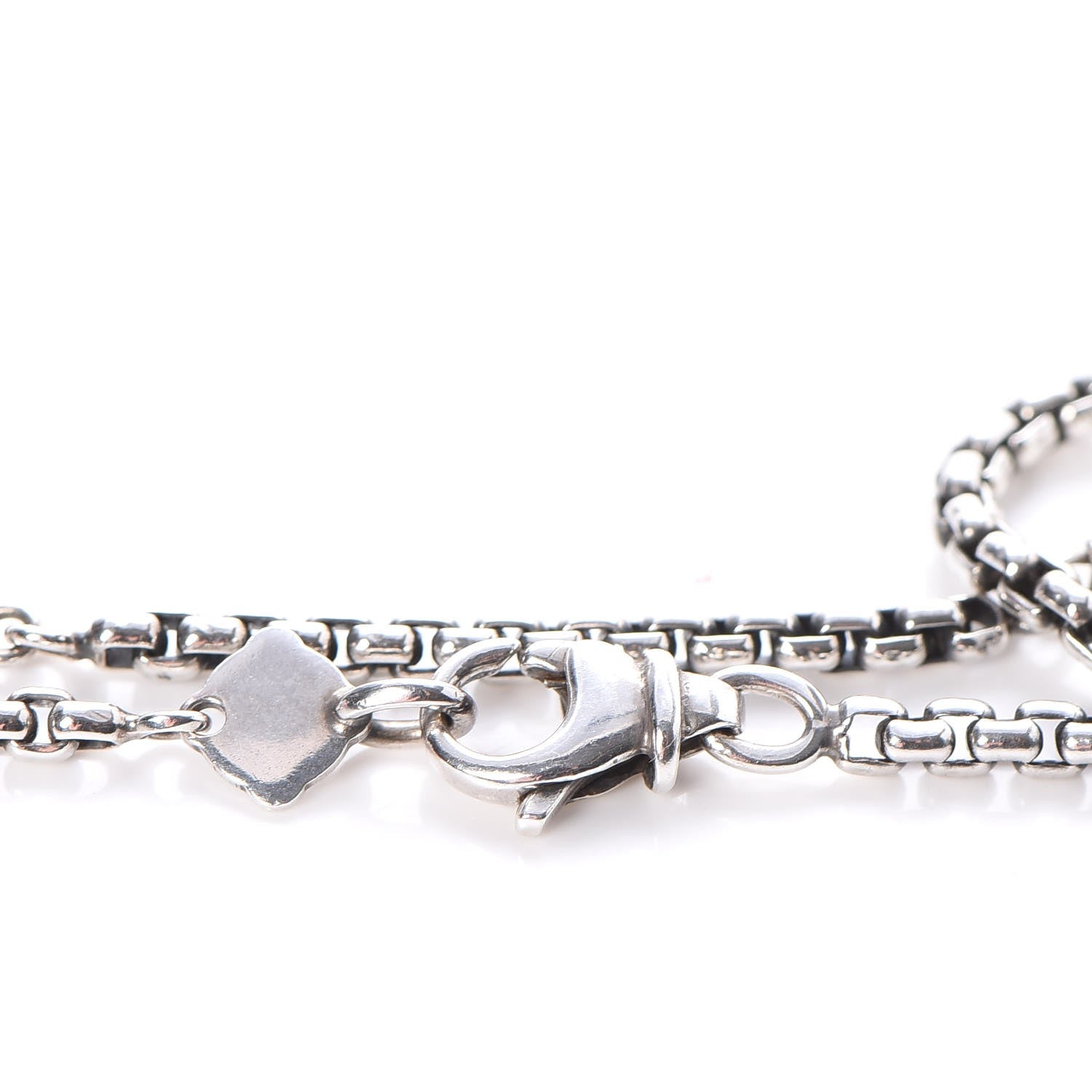 David Yurman Sterling Silver 14K Yellow Gold Pearl Logo Station Necklace 16" 5 of 7