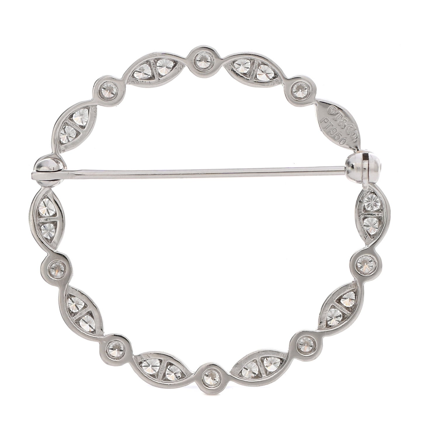 Platinum Diamond Jazz Pin Brooch
