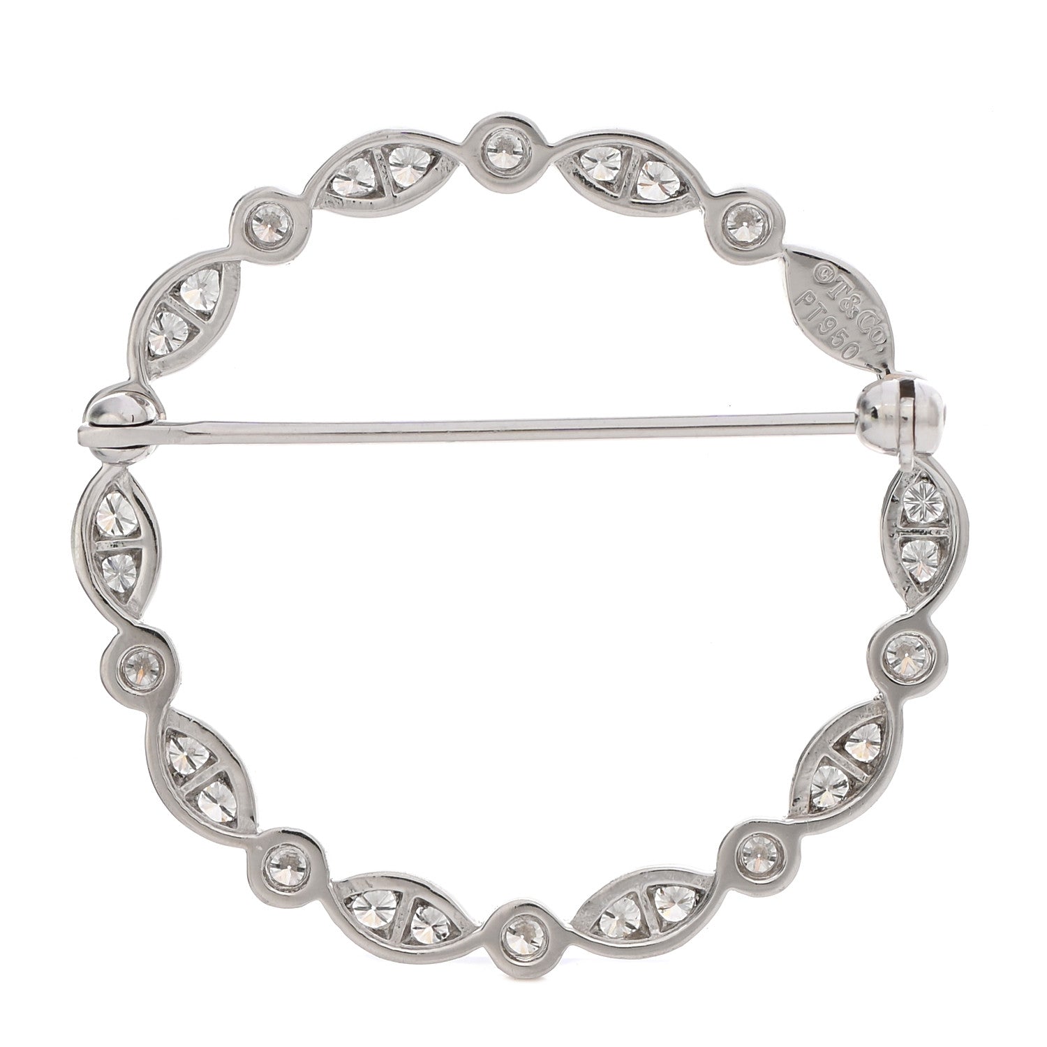 Tiffany Platinum Diamond Jazz Pin Brooch 3 of 4