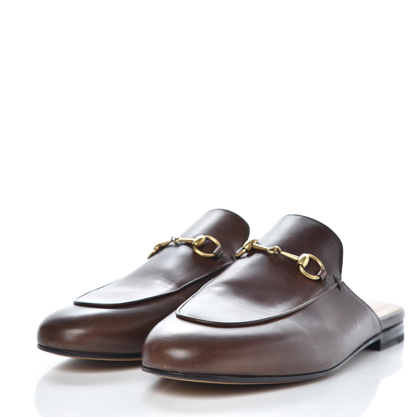 Calfskin Womens Princetown Slippers 40.5 Fondente Brown