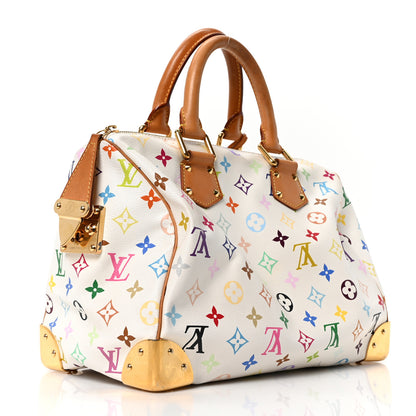 Louis Vuitton Monogram Multicolor Speedy 30 White 3 of 10