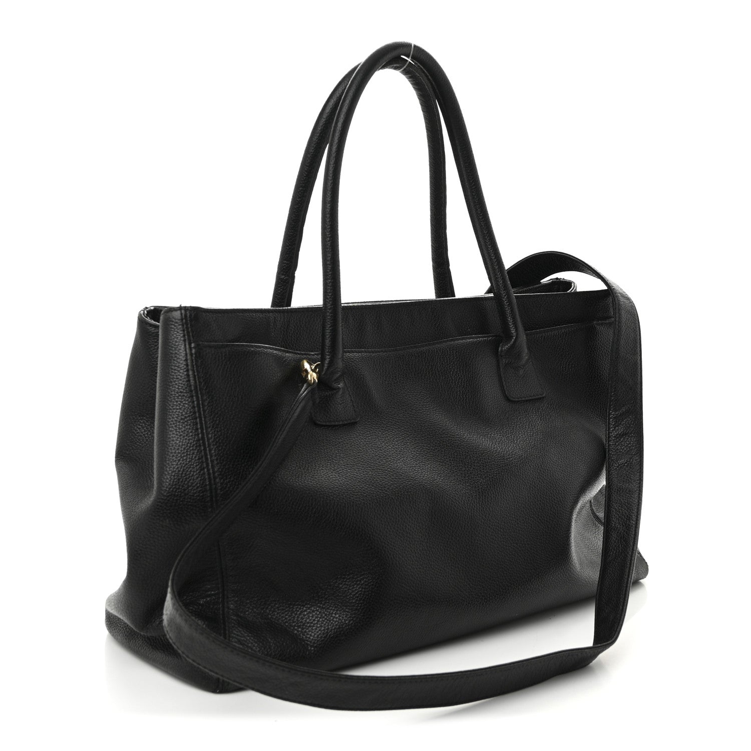 Chanel Calfskin Cerf Executive Shopper Tote Black 3 of 10