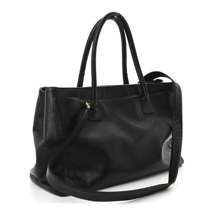 Chanel Calfskin Cerf Executive Shopper Tote Black 3 of 10