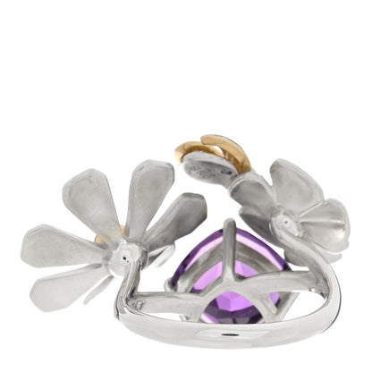 Tiffany Sterling Silver 18K Yellow Gold Amethyst Return to Tiffany Love Bugs Ring 58 8.25 3 of 4