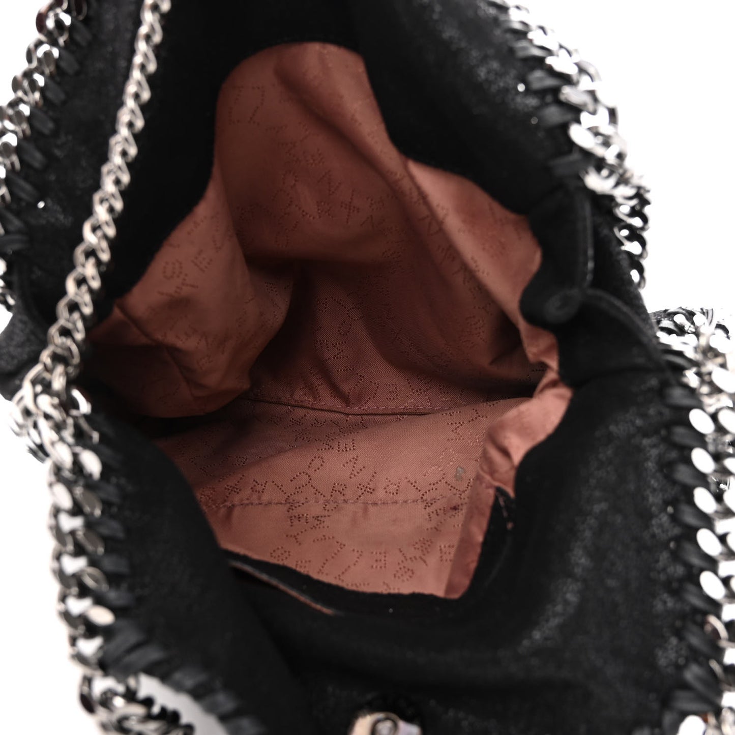 Shaggy Deer Mini Falabella Fold Over Tote Black