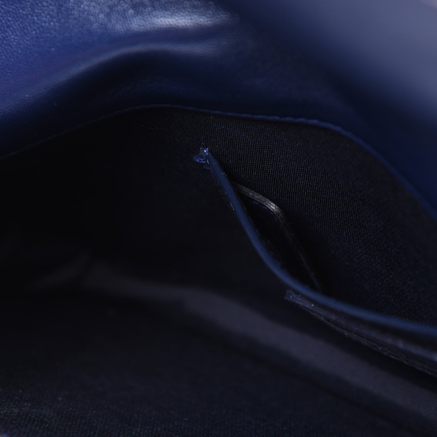 Christian Dior Patent Cannage Lady Dior Convertible Clutch Navy Blue 7 of 14