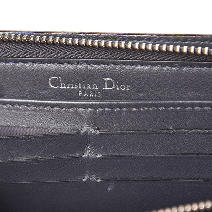Christian Dior Metallic Bullcalf Diorissimo Voyageur Wallet Silver 6 of 9