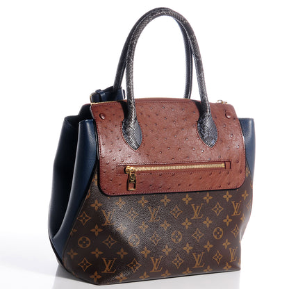 Louis Vuitton Ostrich Python Majestueux Tote MM Blue 3 of 7
