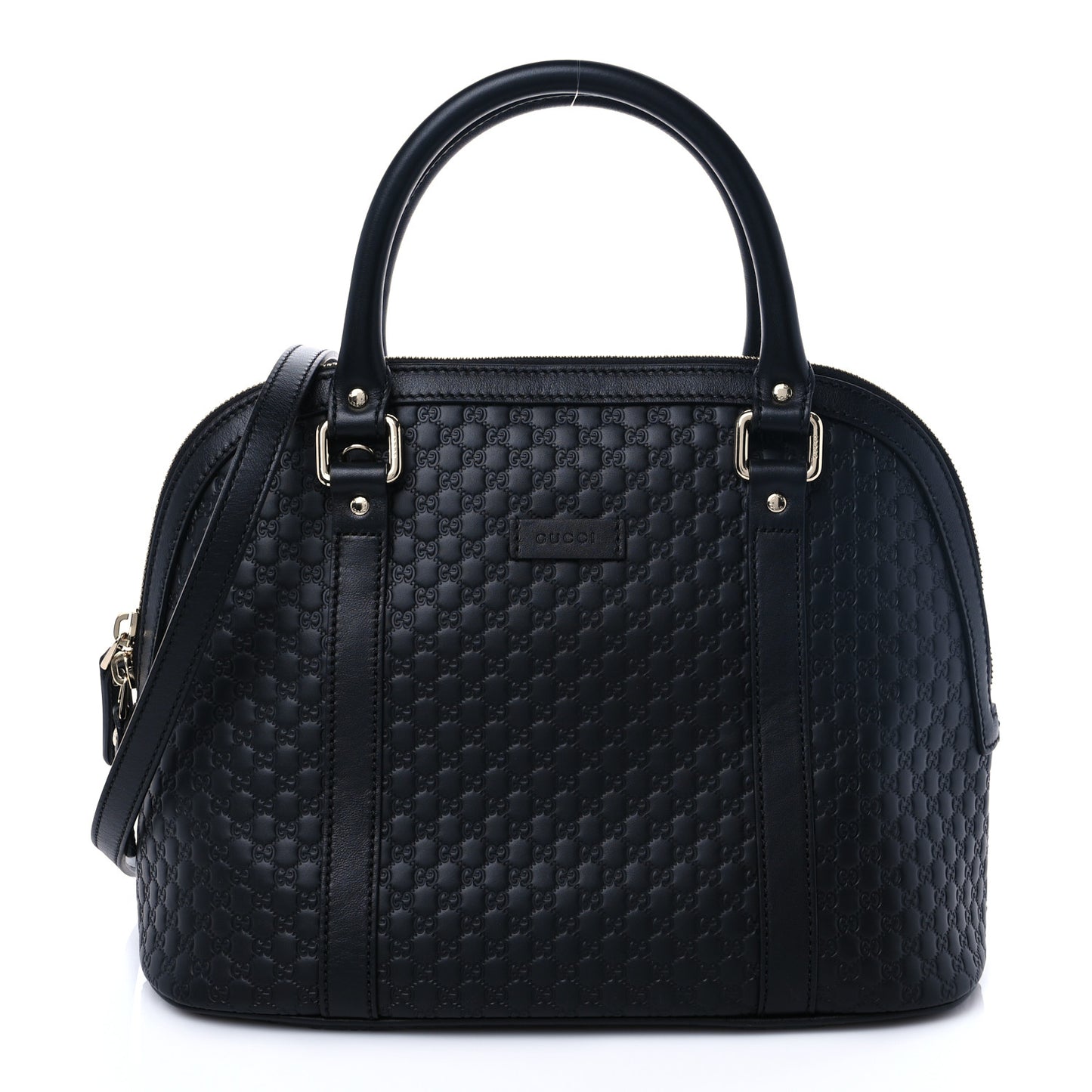 Microguccissima Medium Dome Bag Black