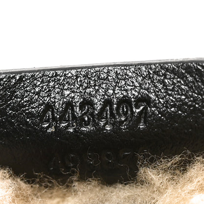 Gucci Azalea Calfskin Wool Matelasse Diagonal Small GG Marmont Shoulder Bag Black 7 of 10