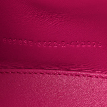 Balenciaga Shiny Calfskin Crocodile Embossed Hourglass Top Handle Bag XS Lipstick Pink 8 of 15