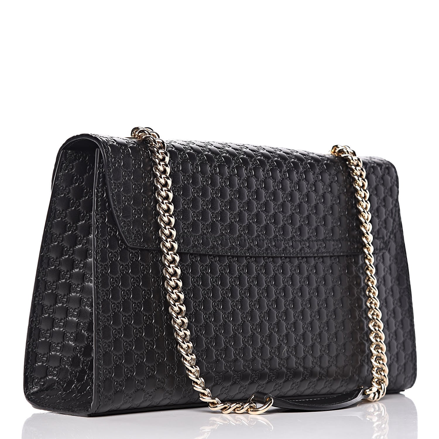 Gucci Microguccissima Medium Emily Chain Shoulder Bag Black 3 of 10