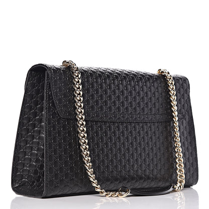Gucci Microguccissima Medium Emily Chain Shoulder Bag Black 3 of 10