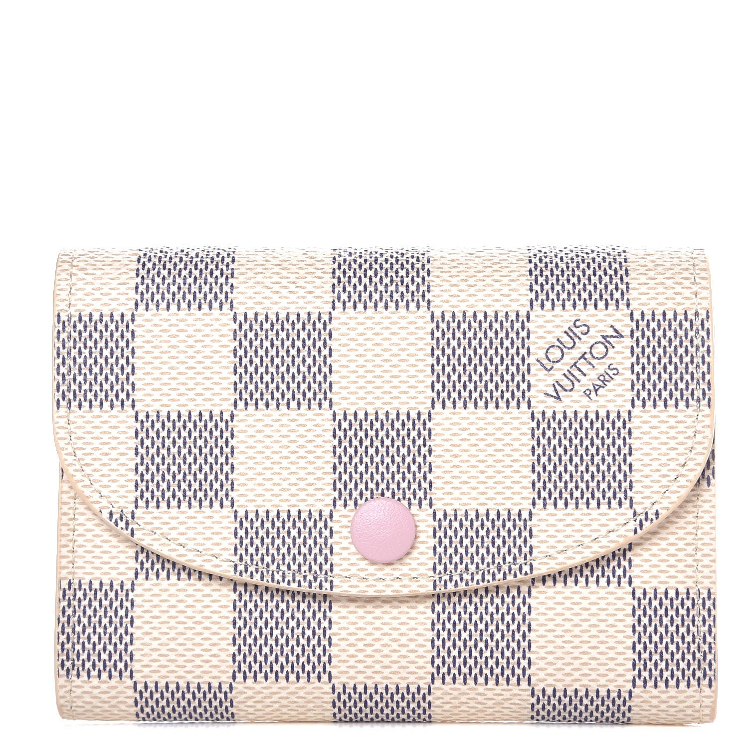 Louis Vuitton Damier Azur Rosalie Coin Purse Rose Ballerine 1 of 8